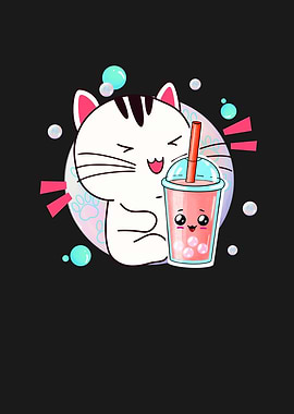 Kawaii Anime Cat Bubble