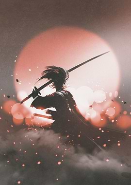 Samurai with sword