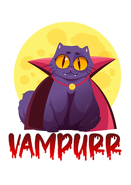 Vampurr Cat Halloween gift