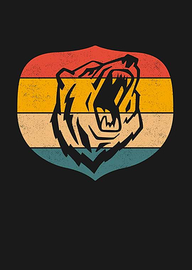 Grizzly Bear Retro Vintage