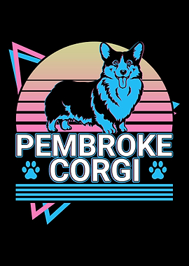 Pembroke Corgi Retro