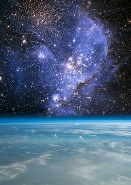 Nebula over the clouds