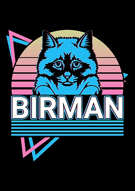 Birman Cat Retro