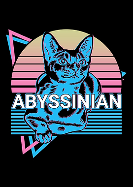 Abyssinian Cat Retro