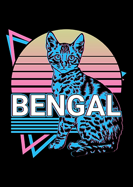 Bengal Cat Retro