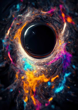 Pink Blue Orange Blackhole