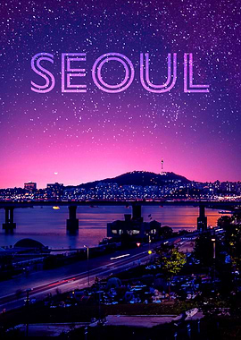 Seoul Korea Purple Evening
