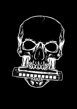Harmonica Skull Instrument