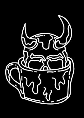 coffee cup skull