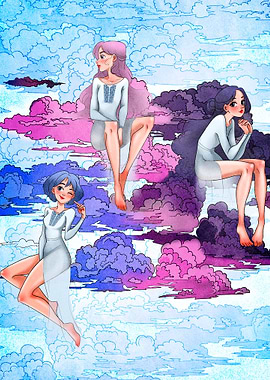 Three celestial fairies