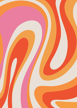 Orange Abstract Swirls