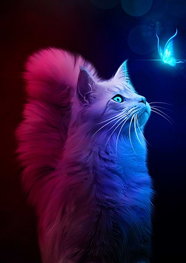 neon cat