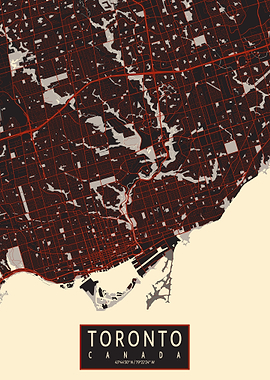 Toronto City Map Vector