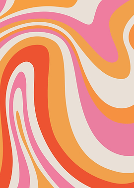 Orange Abstract Swirls