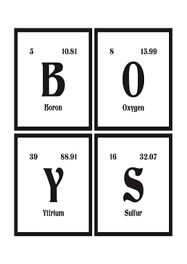 Boys Periodic Table