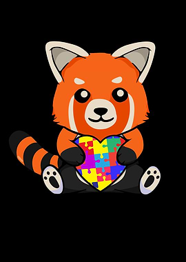 Red Panda Autism Awareness