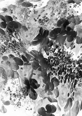 Abstract black blossom