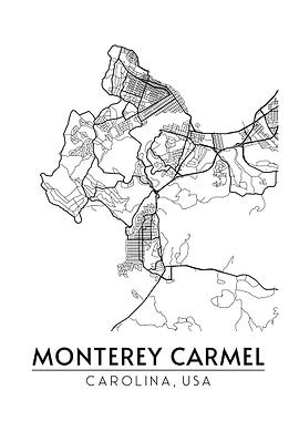 Monterey Carmel CA Map