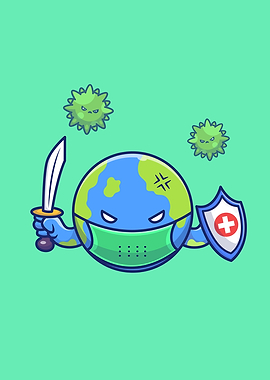 Cute World Fighting Virus