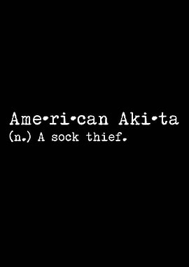 Akita A Sock Thief