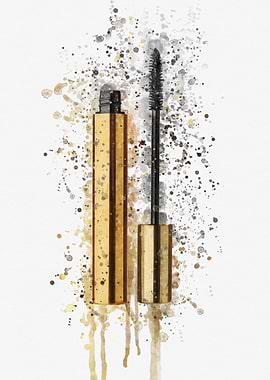 Mascara makeup watercolor