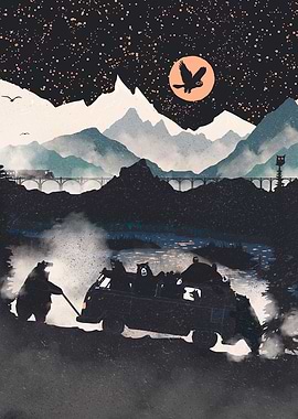 Orange Moon and Punks Bear