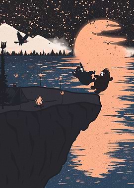 Orange Moon and Punks Bear