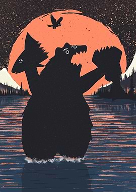 Orange Moon and Punks Bear