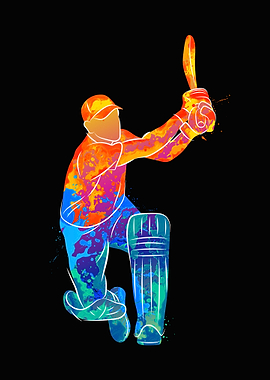 Abstract baseball player