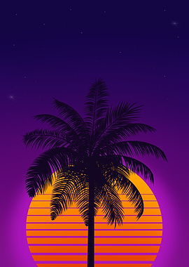 Palm Tree Retro Neon Light