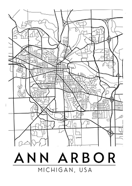 Ann Arbor michigan Map