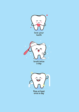 Dental Routine Kawaii