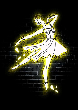 Woman Ballet Neon