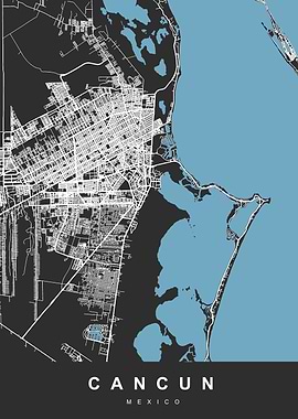 CANCUN Map MEXICO