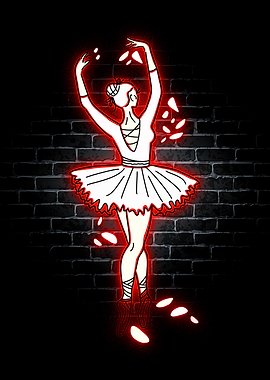 Woman Ballet Neon