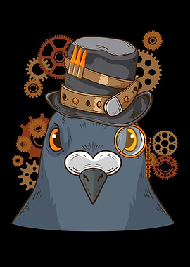 Steampunk Gift Kids Pigeon