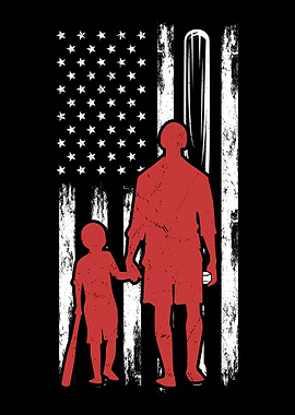 Baseball Dad Patriotic