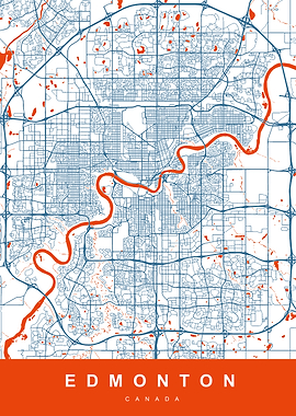 EDMONTON Map CANADA