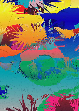 Abstract tropical sunrise
