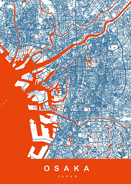 OSAKA Map JAPAN