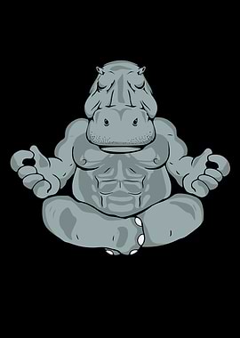 Yoga Meditation Gift Hippo