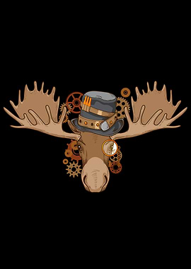 Moose Gift Men Steampunk