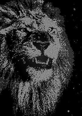 LION VORONOI ART