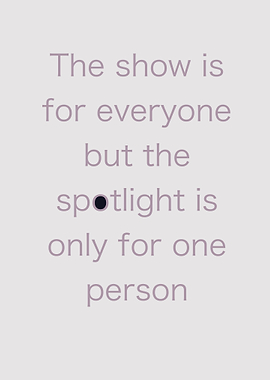 Spotlight for one person