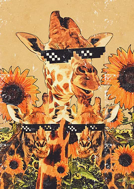 Tripple Giraffe Comic Art