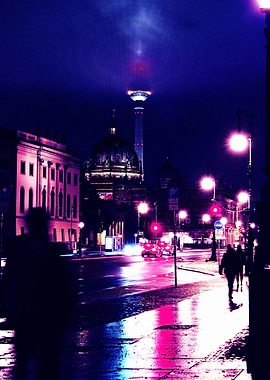 Berlin Night on a rainy