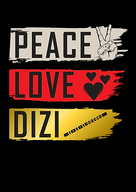 Peace Love Dizi Instrument