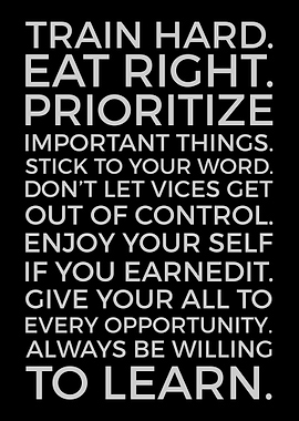Train Hard Eat Right