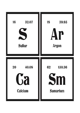 Sarcasm Table of Elements