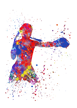 Woman boxer